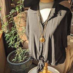 Made in Italy Women's Casual Button Down Blouse